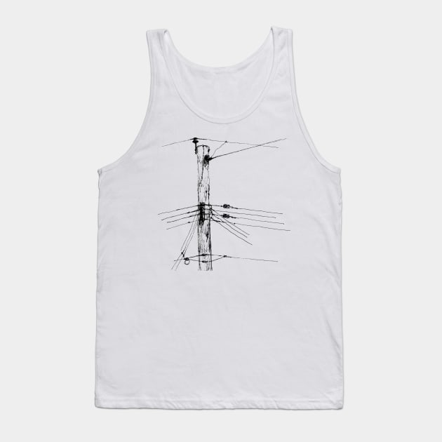 Telephone Pole Tank Top by YOPD Artist